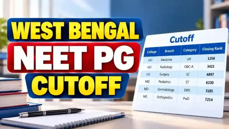 West Bengal NEET PG Cutoff